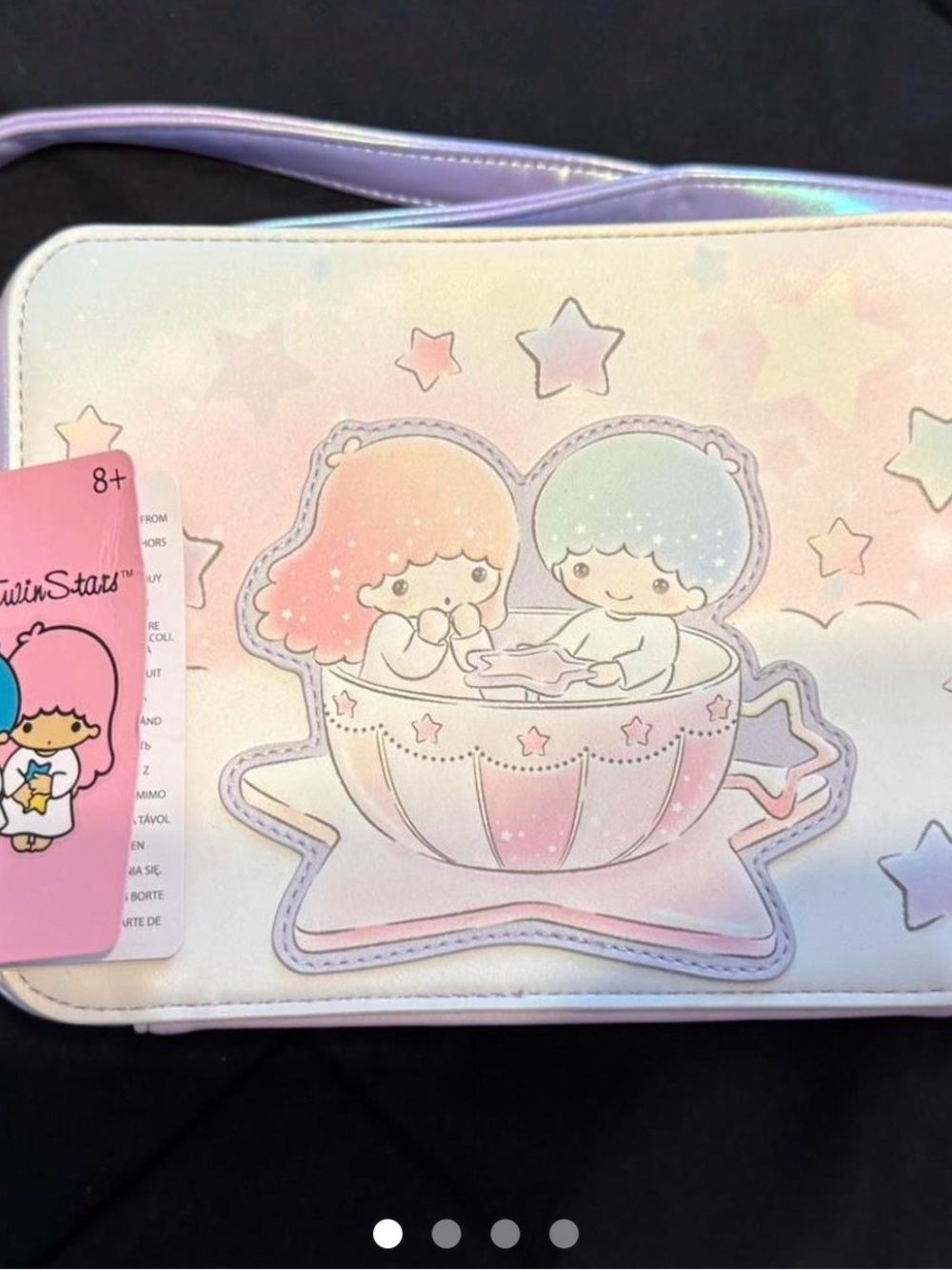 Little Twin Stars Holographic Crossbody Bag - Pastel Pink & Blue
